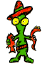 A little green man linking to About Me